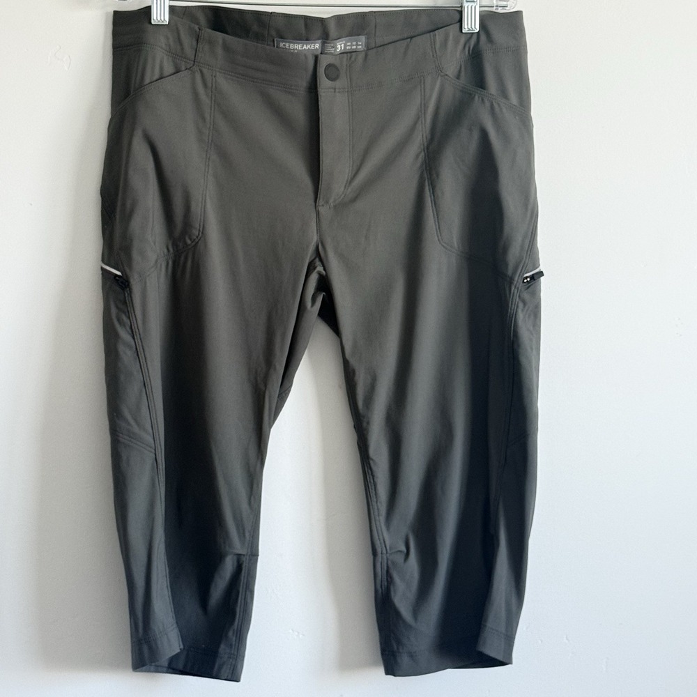Icebreaker Capri Hiking Pants Women's 31 Merino Wool Drawstring Gorpcore Camping